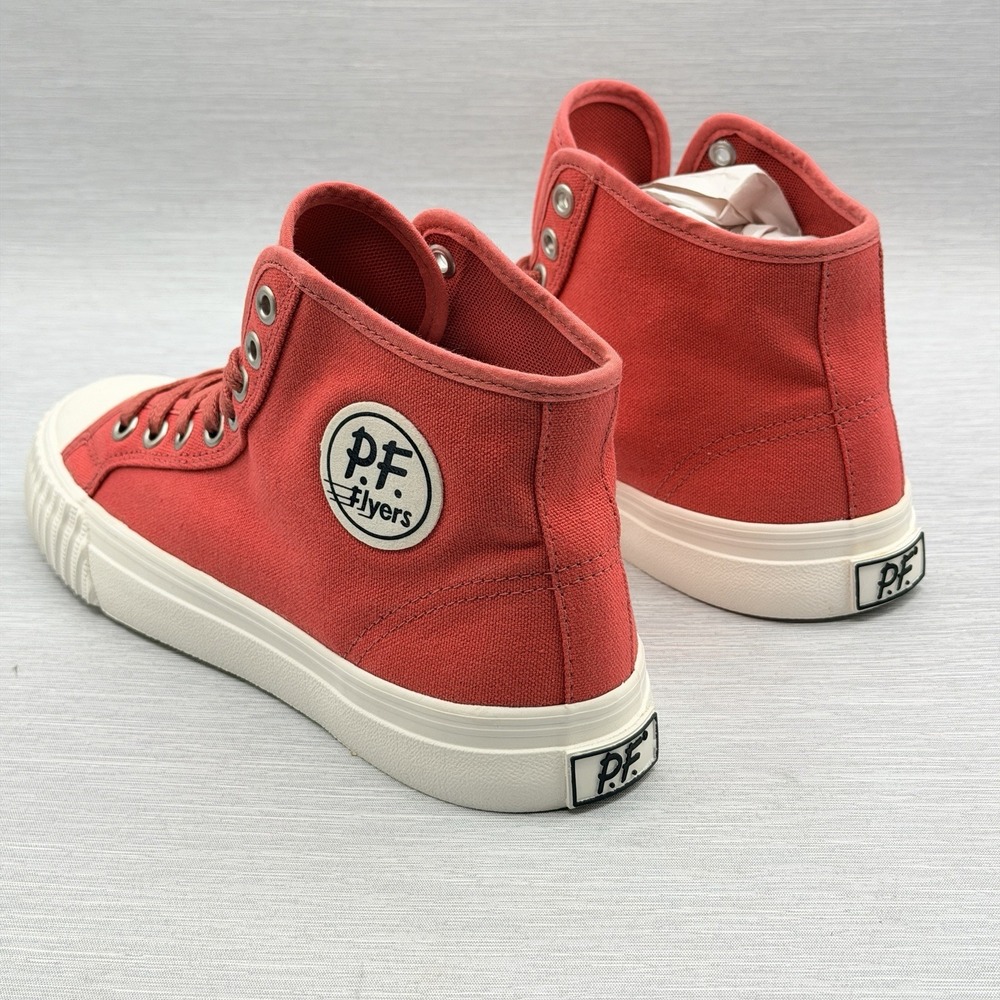 PF Flyers Women's 6.5 Red Canvas High Top Sneakers Center Hi Heritage Retro - Picture 8 of 10